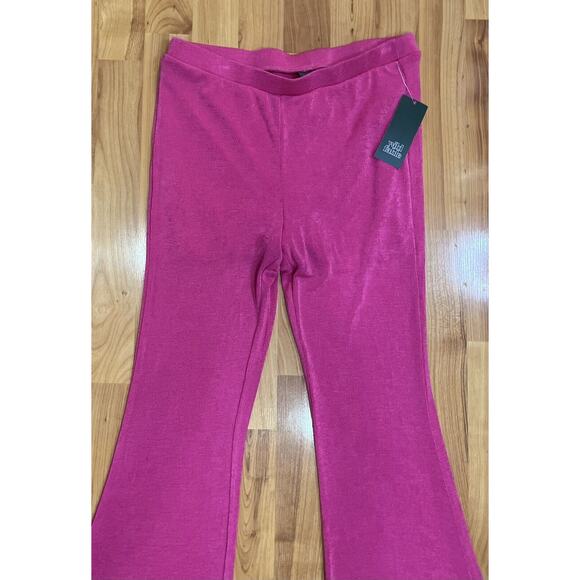 Wild Fable  Mid Rise Slinky Knit Flare Pants Pink Women's XS - Picture 6 of 10